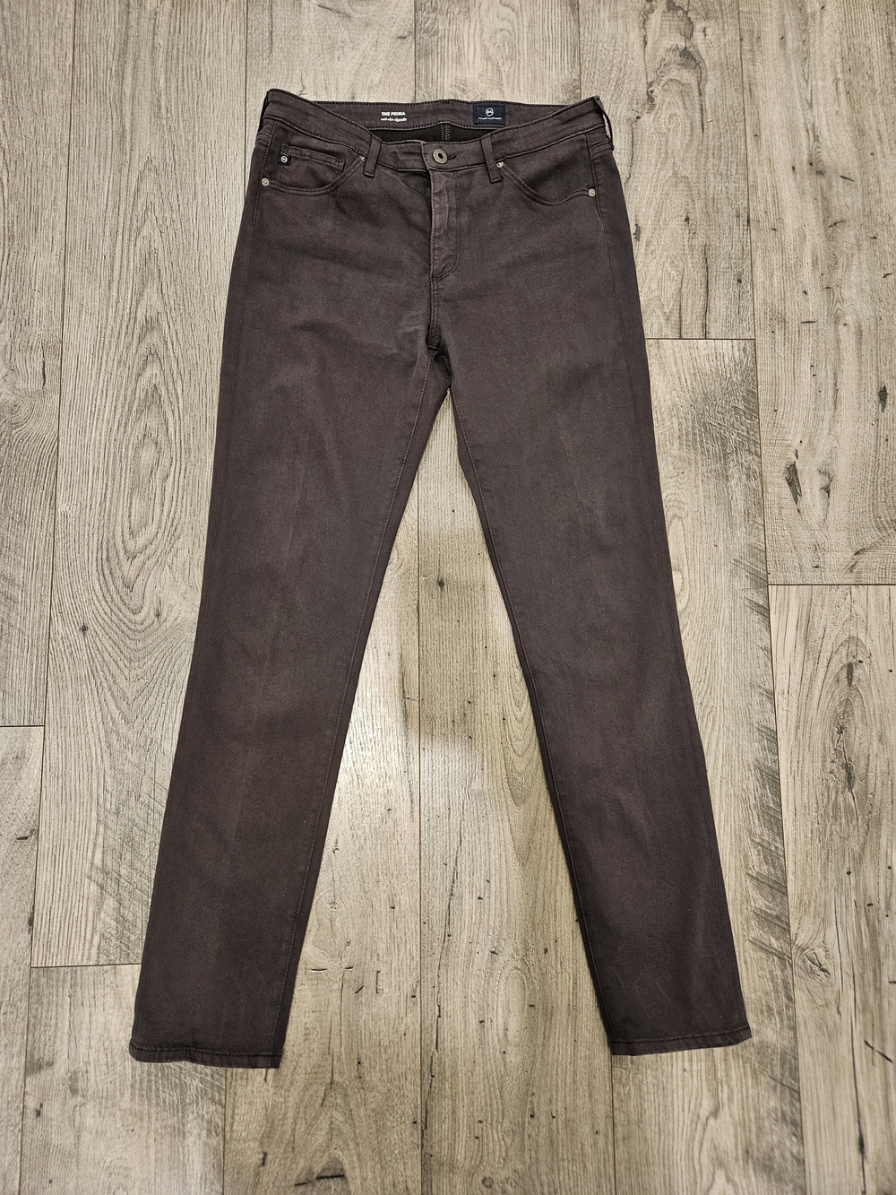 AG Adriano Goldschmied Charcoal Gray Prima Mid-Rise Cigarette Jeans Sz 29R